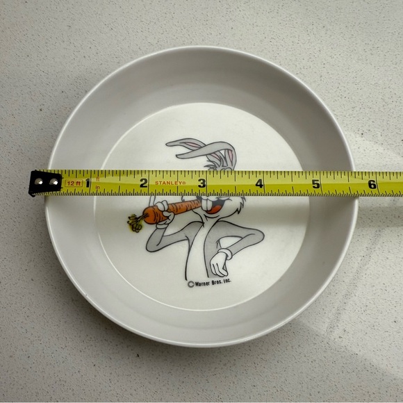 Vintage Looney Tunes Plate and Bowl Bugs Bunny Elmer Fudd Porky Pig Daffy Duck - Picture 10 of 11